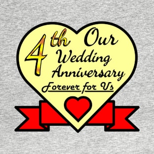 4th wedding anniversary T-Shirt